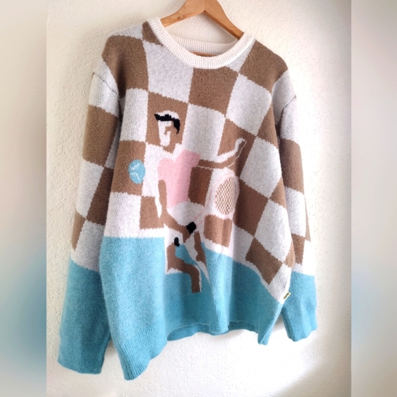 Duvin Racket Club Crew Knit Sweater - Picture 3 of 8